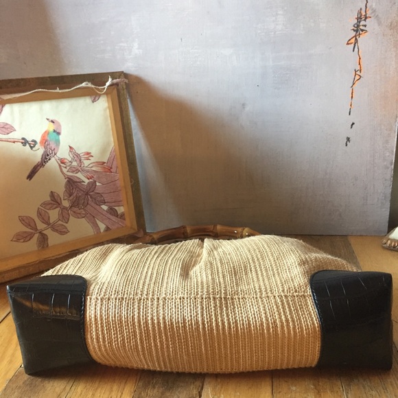 Ann Taylor LOFT Chic Bamboo & Leather Handbag - Picture 3 of 6